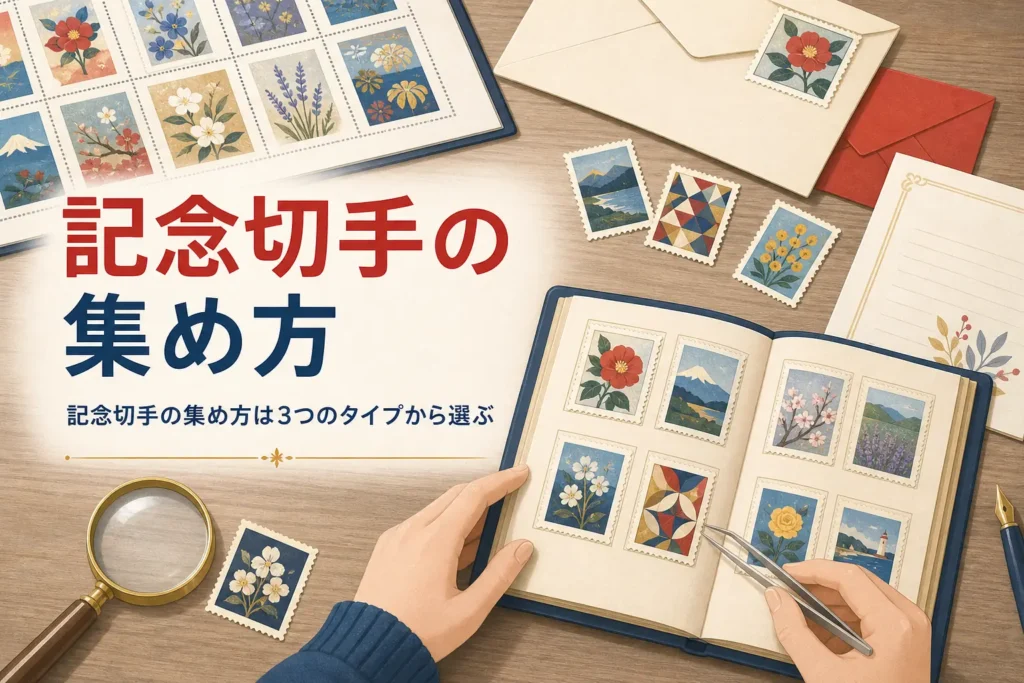 記念切手の集め方を紹介する記事のアイキャッチ