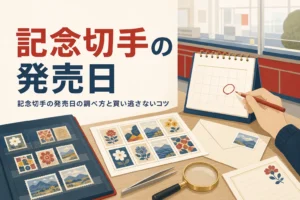 記念切手の発売日の調べ方を紹介する記事のアイキャッチ