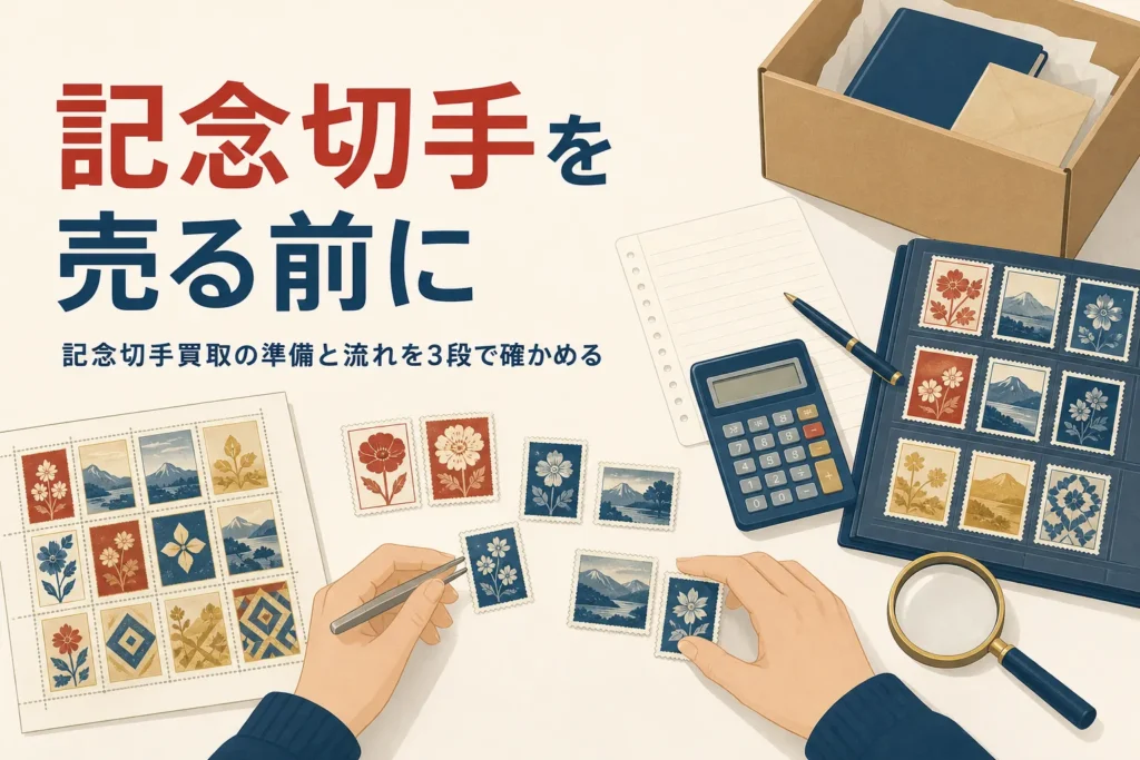 記念切手の買取に出す前に知っておきたいことと準備・流れを紹介する記事のアイキャッチ