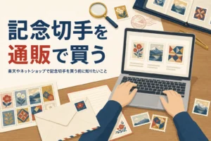 記念切手を通販で買う方法を紹介する記事のアイキャッチ