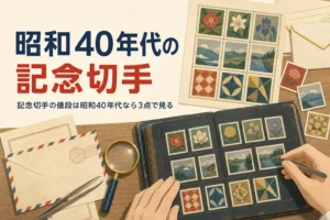 昭和40年代の記念切手の値段と使い道を解説する記事のアイキャッチ