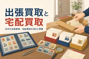 切手の出張買取・宅配買取の流れと準備するものを紹介する記事のアイキャッチ
